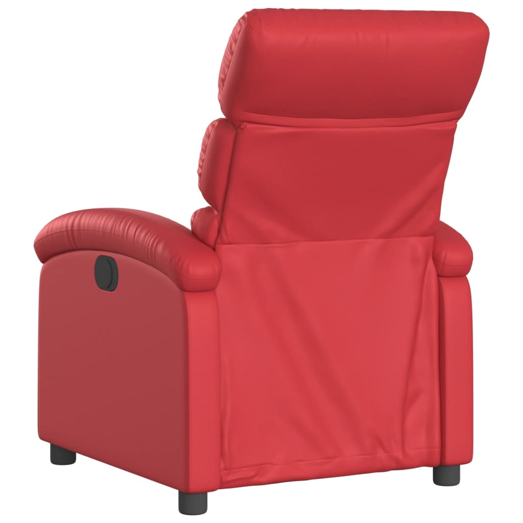 Naslonjač od umjetne kože crveni