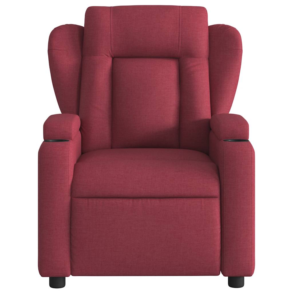 Masažni naslonjač od tkanine crvena boja vina