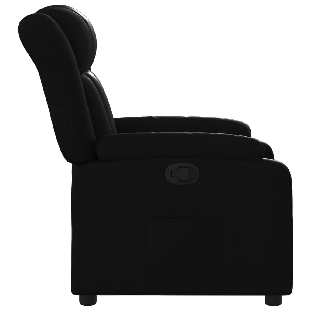 Naslonjač od umjetne kože crni