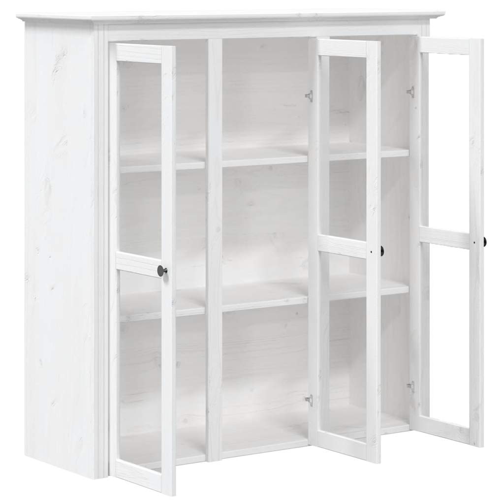 Visoka komoda BODO bijela 115,5x43x200,5 cm od masivne borovine