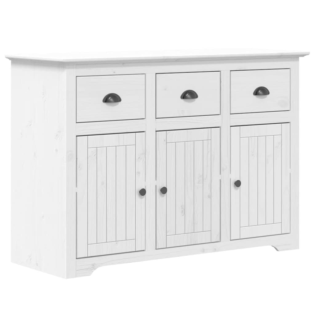 Visoka komoda BODO bijela 115,5x43x200,5 cm od masivne borovine