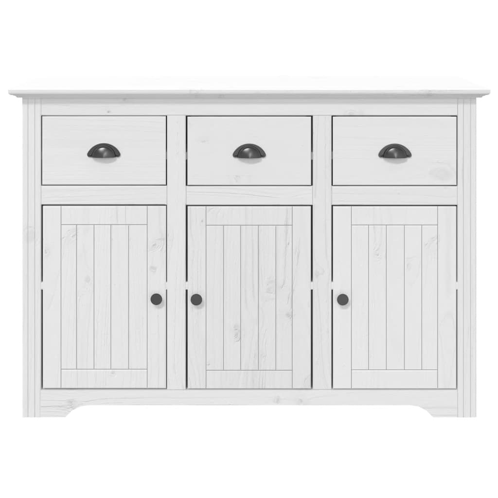 Visoka komoda BODO bijela 115,5x43x200,5 cm od masivne borovine