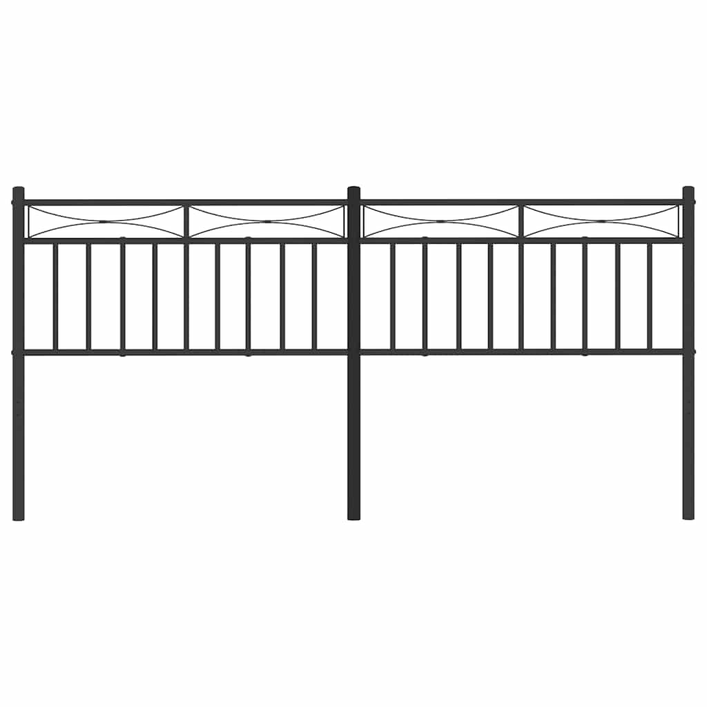 Metalno zamjensko uzglavlje crno 180 cm