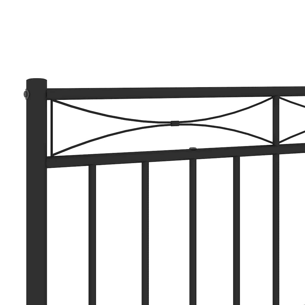 Metalno zamjensko uzglavlje crno 180 cm