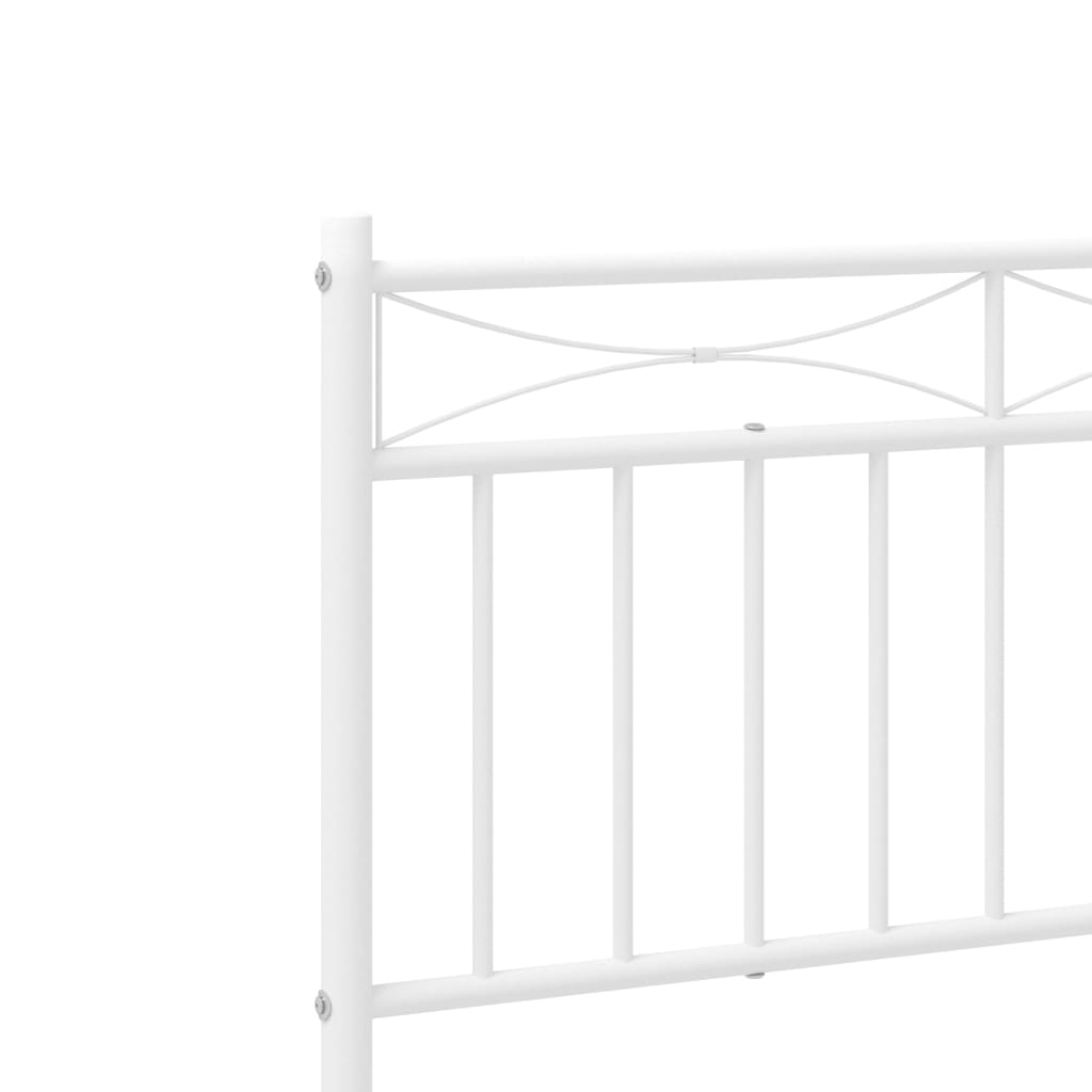 Metalni okvir kreveta uzglavlje i podnožje bijeli 107x203 cm