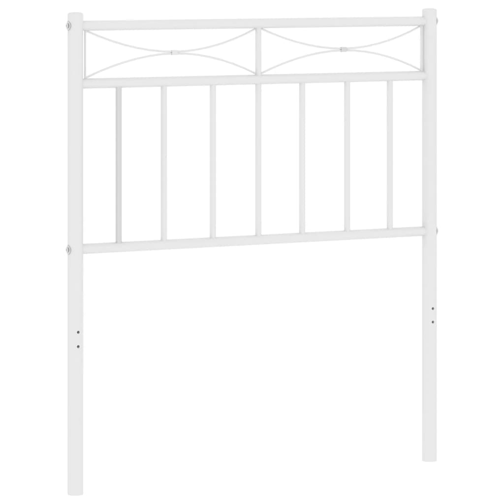 Metalno uzglavlje za krevet, bijelo, 75 cm