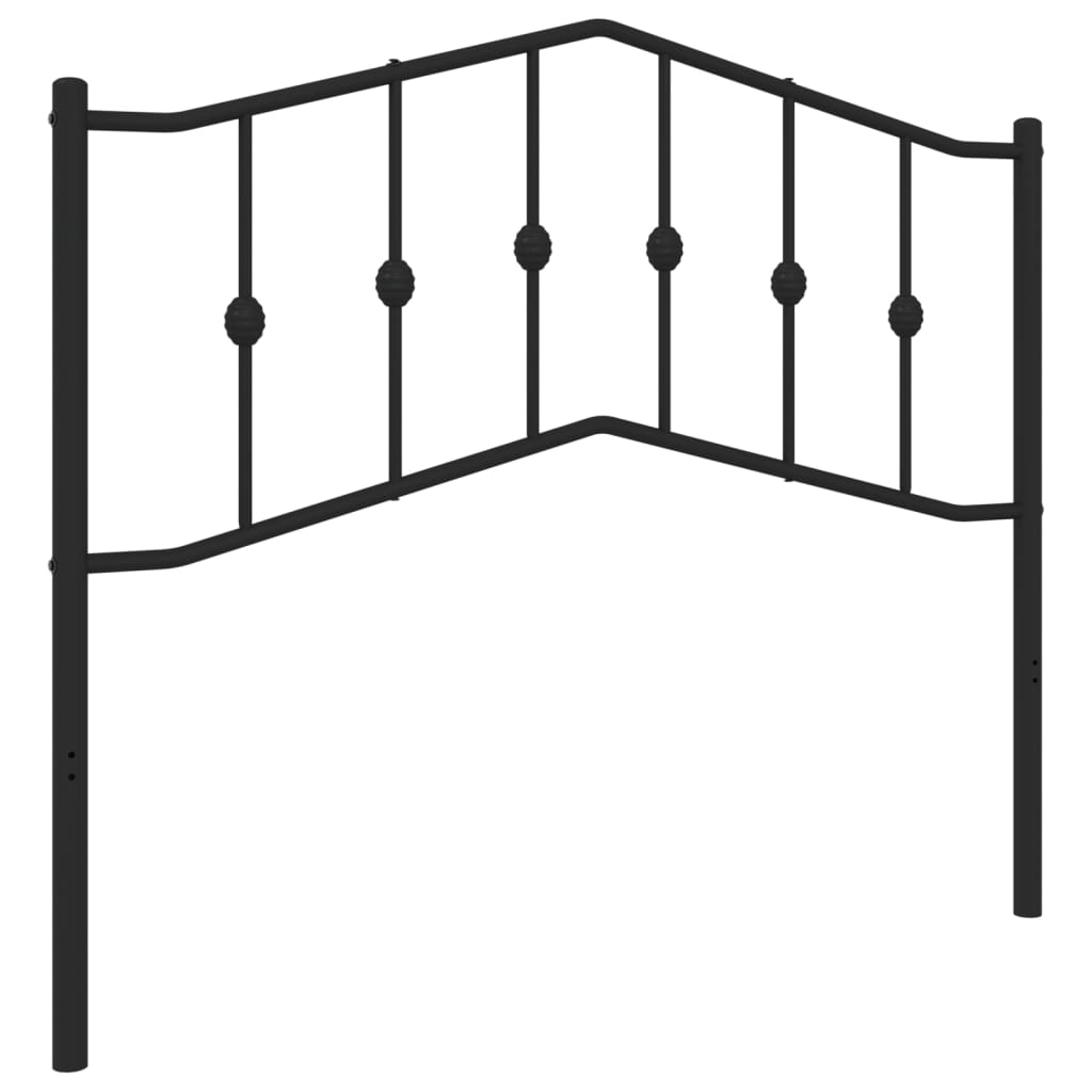 Metalno zamjensko uzglavlje crno 107 cm