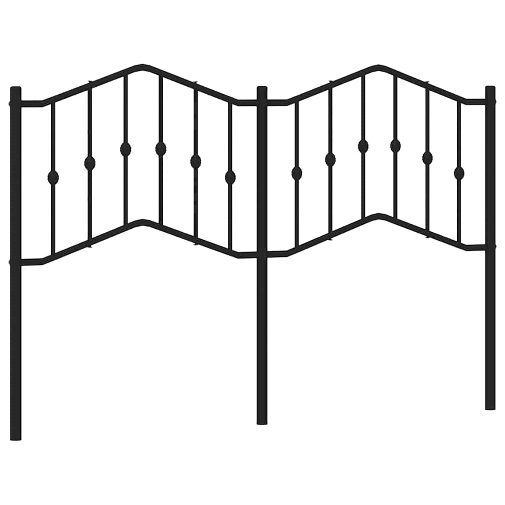 Metalno zamjensko uzglavlje crno 135 cm