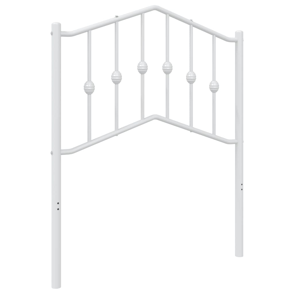 Metalno uzglavlje za krevet, bijelo, 75 cm