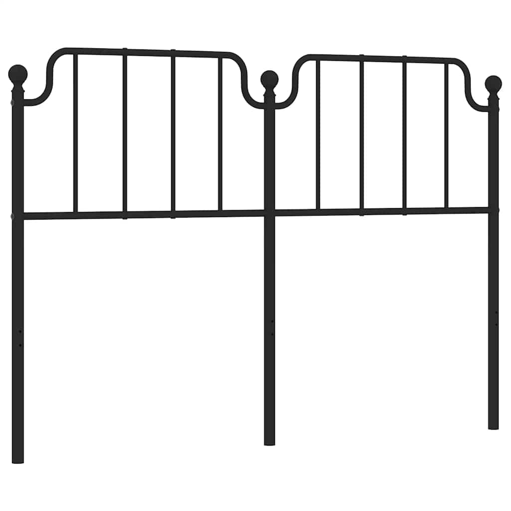 Metalno zamjensko uzglavlje crno 135 cm