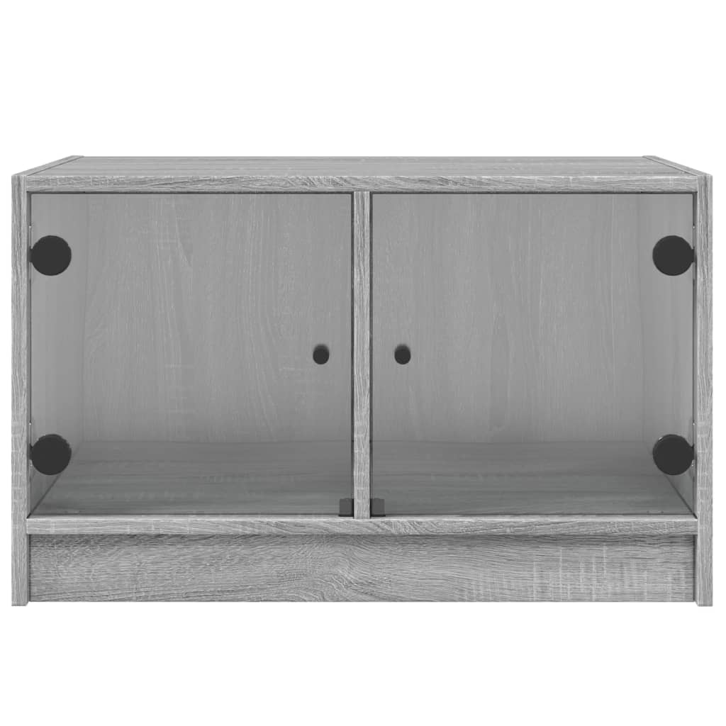 Stolić za kavu sa staklenim vratima boja hrasta 68x50x42 cm