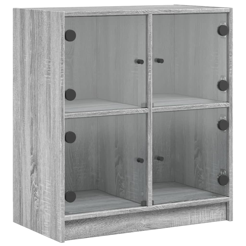 Bočni ormarić sa staklenim vratima boja hrasta 68x37x75,5 cm