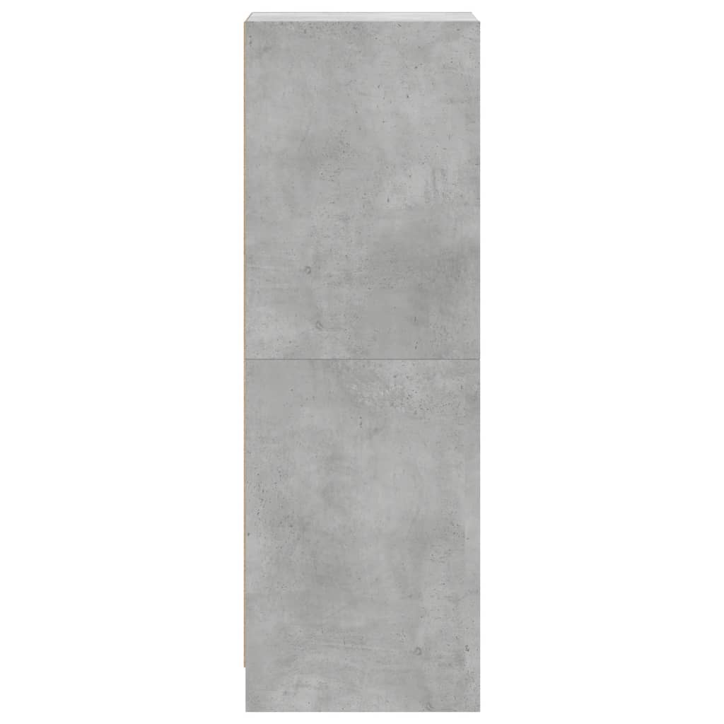 Visoka komoda sa staklenim vratima boja betona 35 x 37 x 109 cm