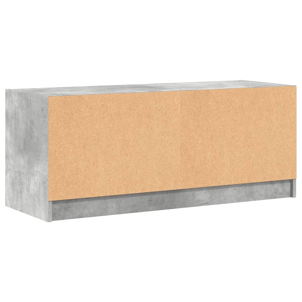 TV ormarić sa staklenim vratima boja betona 102x37x42 cm