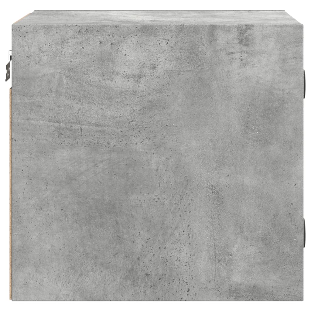 Noćni ormarić sa staklenim vratima boja betona 35 x 37 x 35 cm