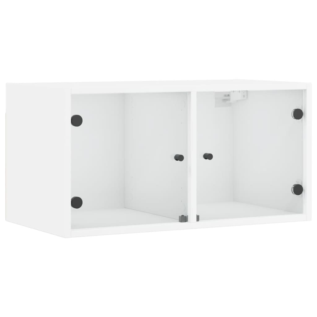 Zidni ormarić sa staklenim vratima bijeli 68,5 x 37 x 35 cm