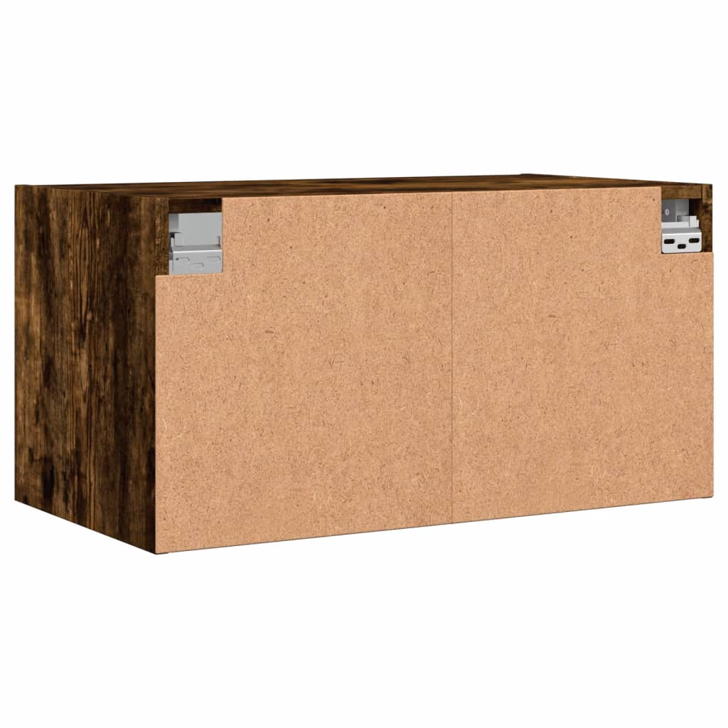Zidni ormarić sa staklenim vratima boja hrasta 68,5x37x35 cm Smeđa