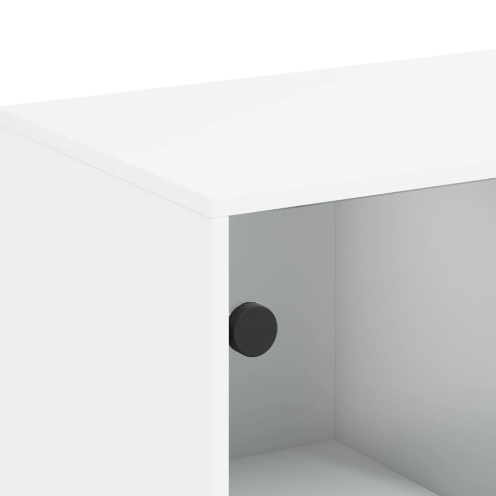Bočni ormarić sa staklenim vratima bijeli 69 x 37 x 100 cm