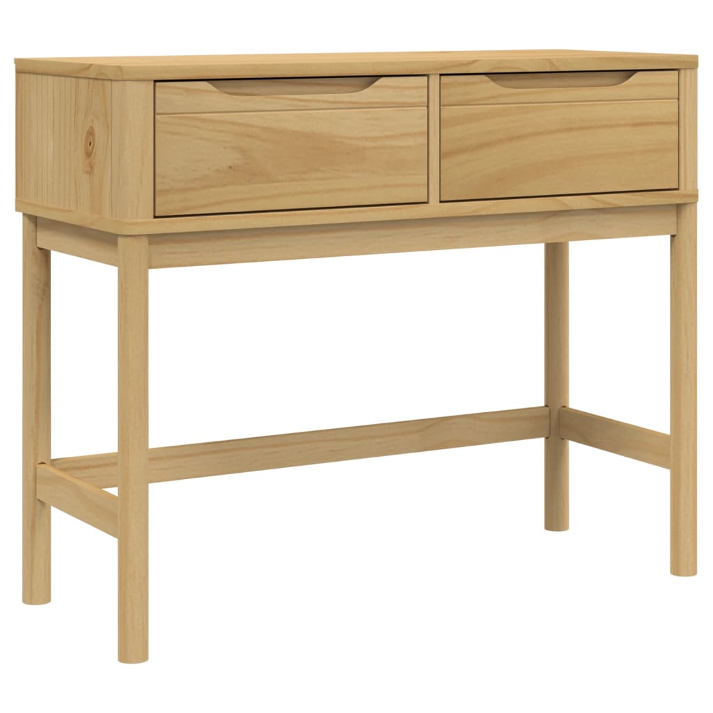 Konzolni stol FLORO voštano smeđi 89,5x36,5x73 cm od borovine