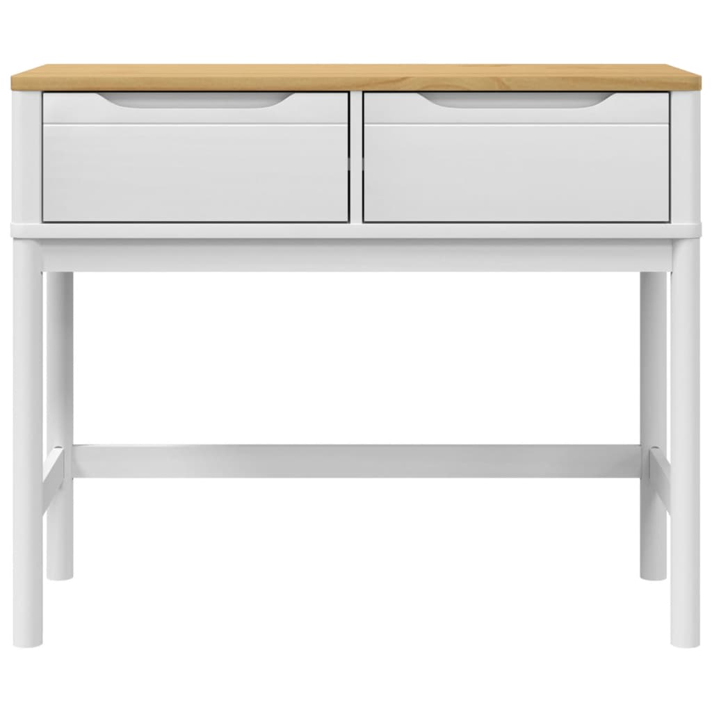 Konzolni stol FLORO bijeli 89,5x36,5x73 cm od masivne borovine