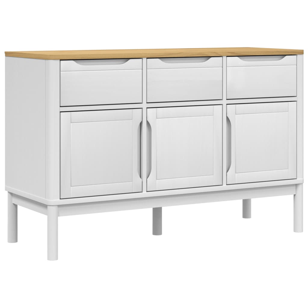 Komoda FLORO bijela 114 x 43 x 74 cm od masivne borovine