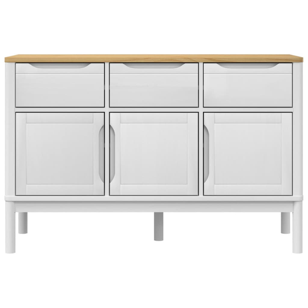 Komoda FLORO bijela 114 x 43 x 74 cm od masivne borovine