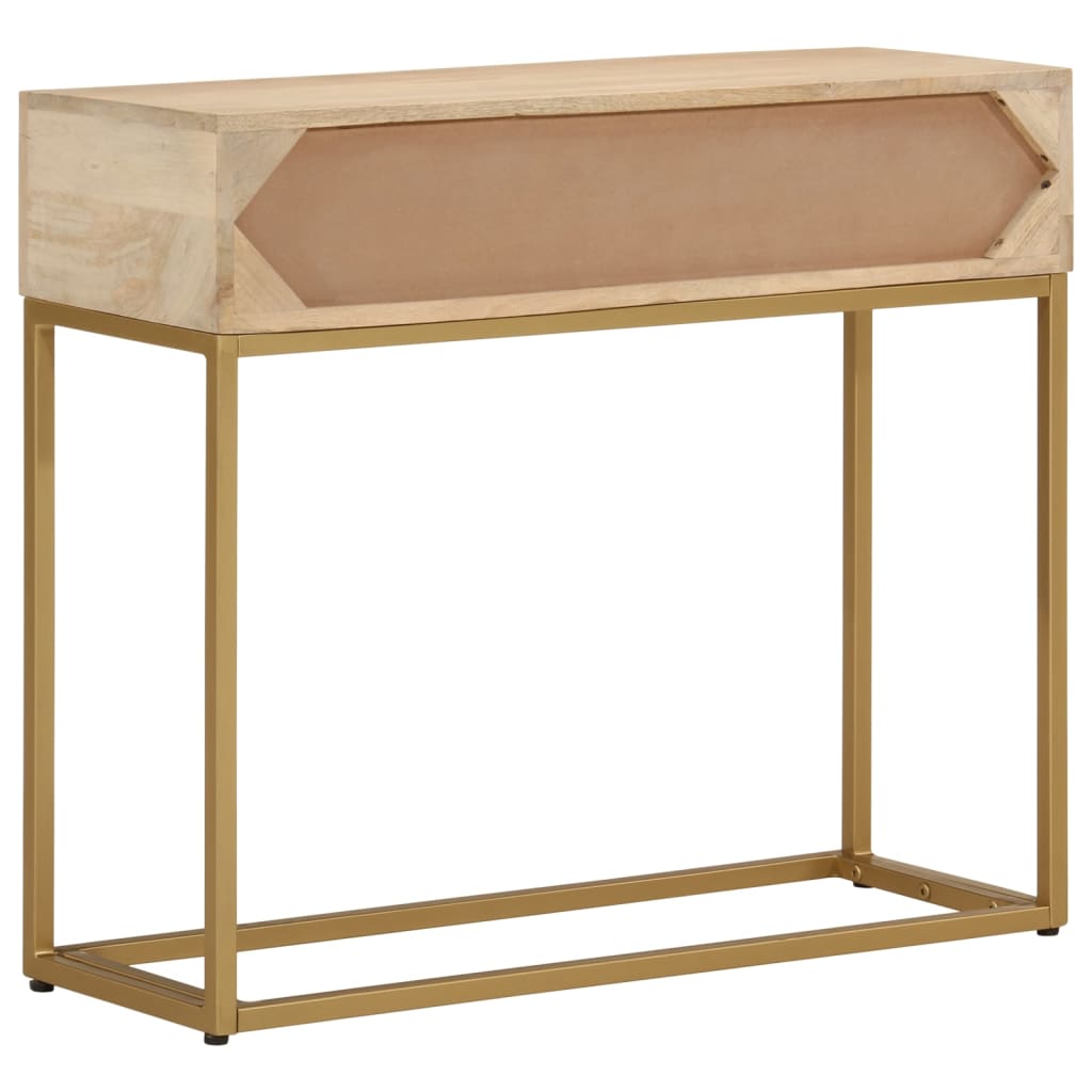 Konzolni stol 90 x 30 x 76 cm od masivnog drva manga i željeza