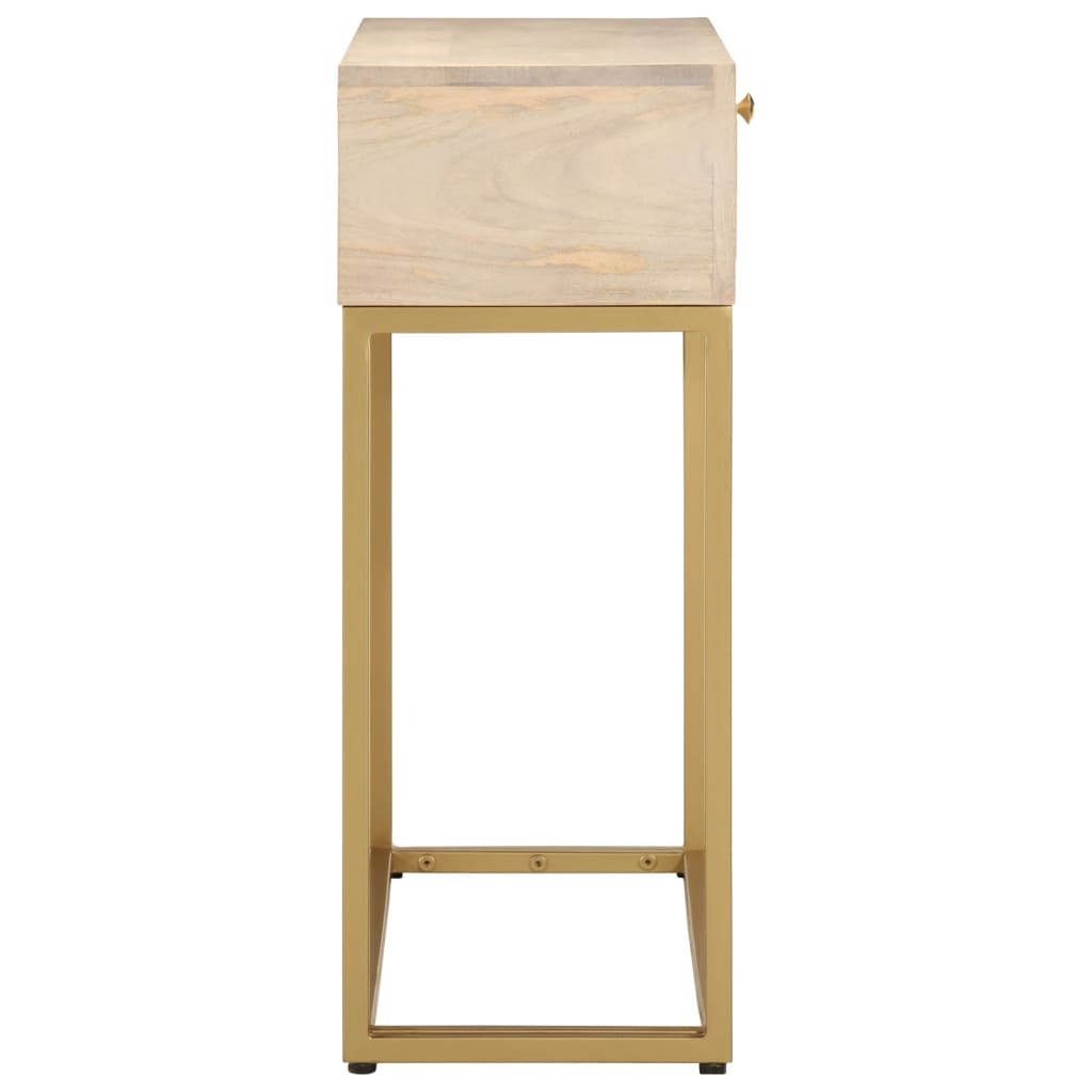 Konzolni stol 90 x 30 x 76 cm od masivnog drva manga i željeza