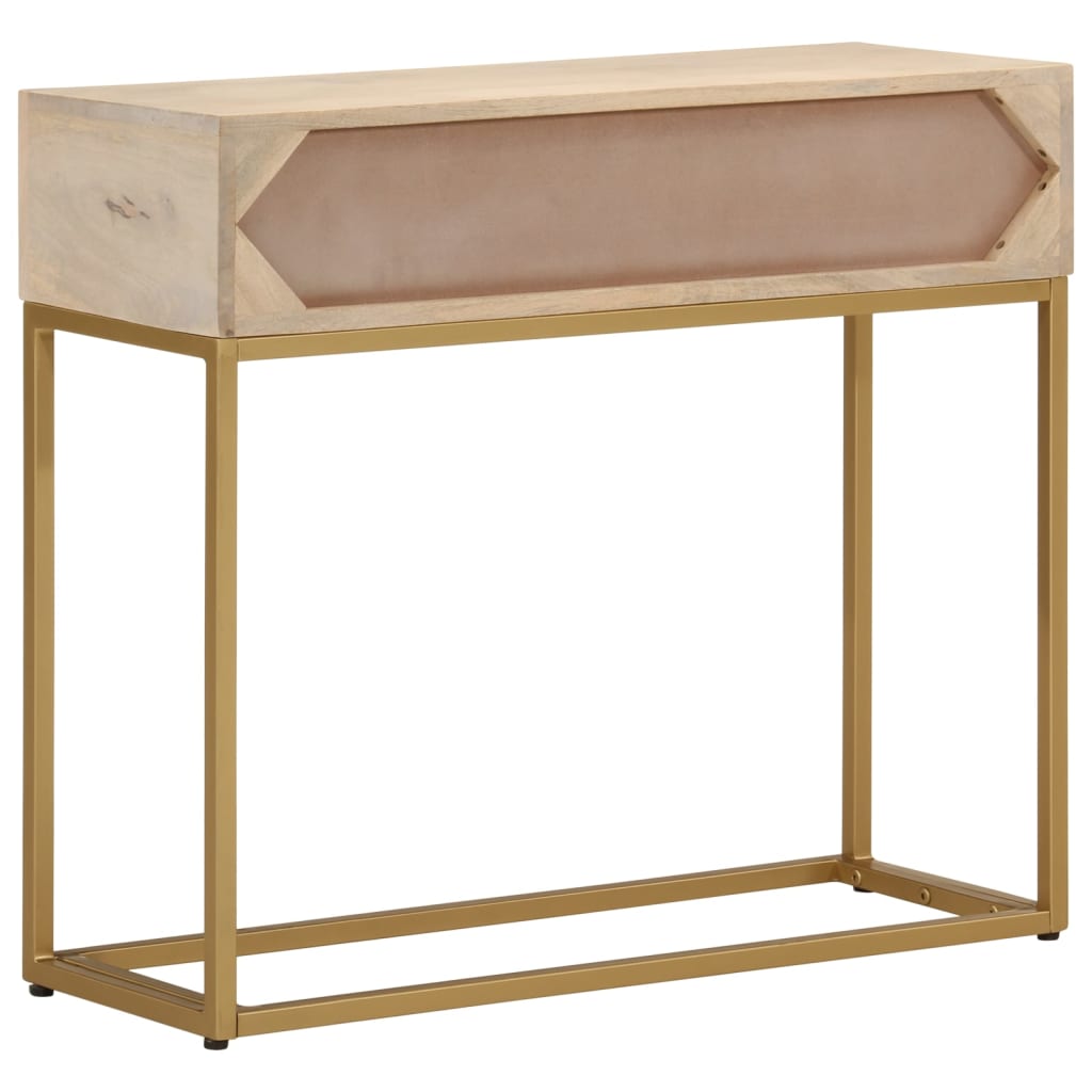 Konzolni stol 90 x 30 x 76 cm od masivnog drva manga i željeza