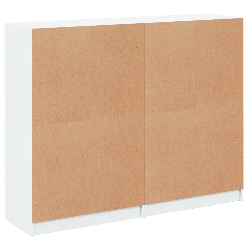 Regal za knjige s vratima bijeli 136 x 37 x 109 cm drveni