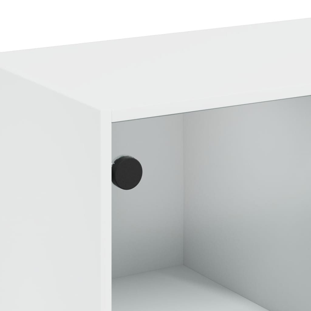 Regal za knjige s vratima bijeli 136 x 37 x 109 cm drveni