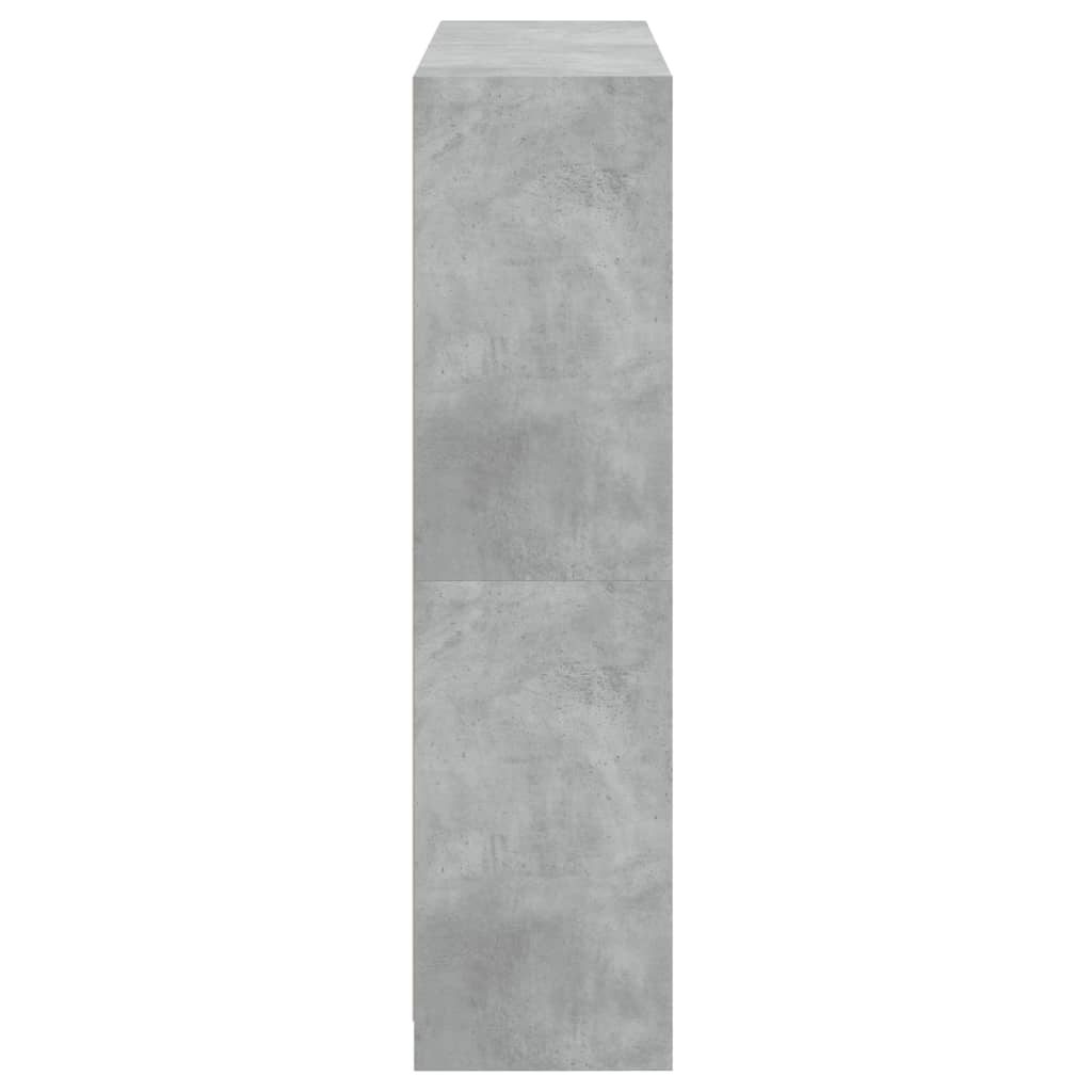 Regal za knjige s vratima boja betona 136x37x142 cm drveni