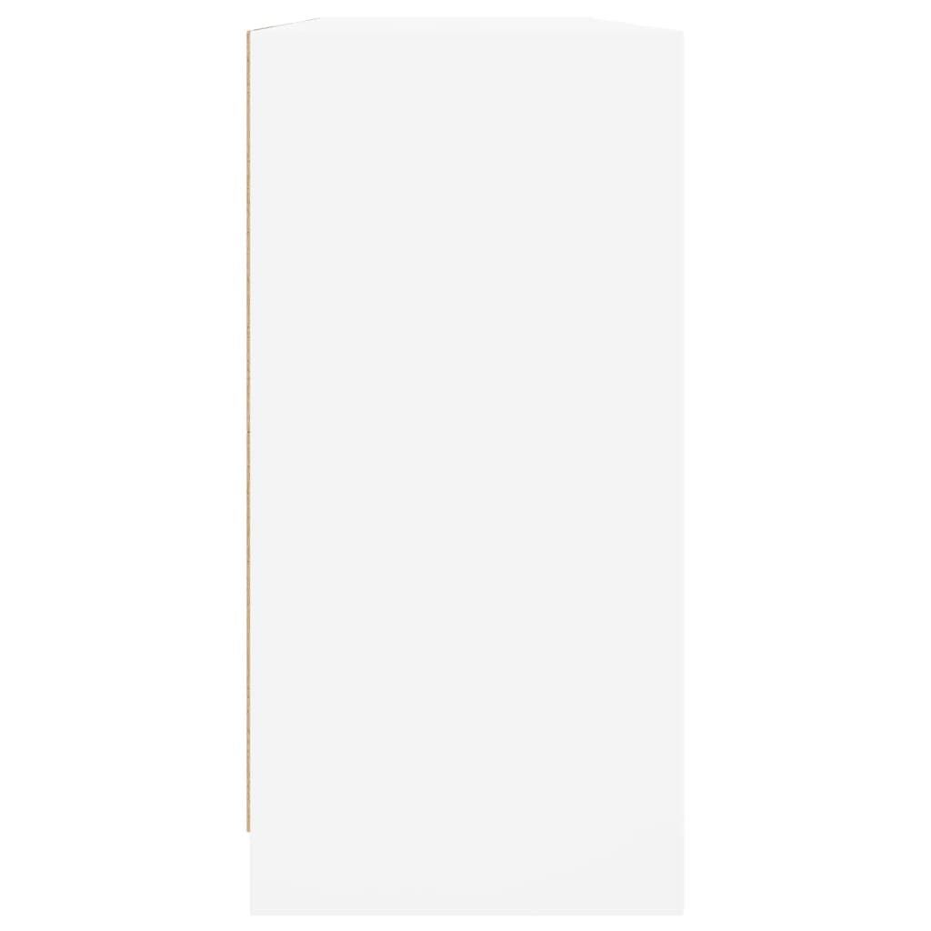 Regal za knjige s vratima bijeli 204x37x75 cm konstruirano drvo