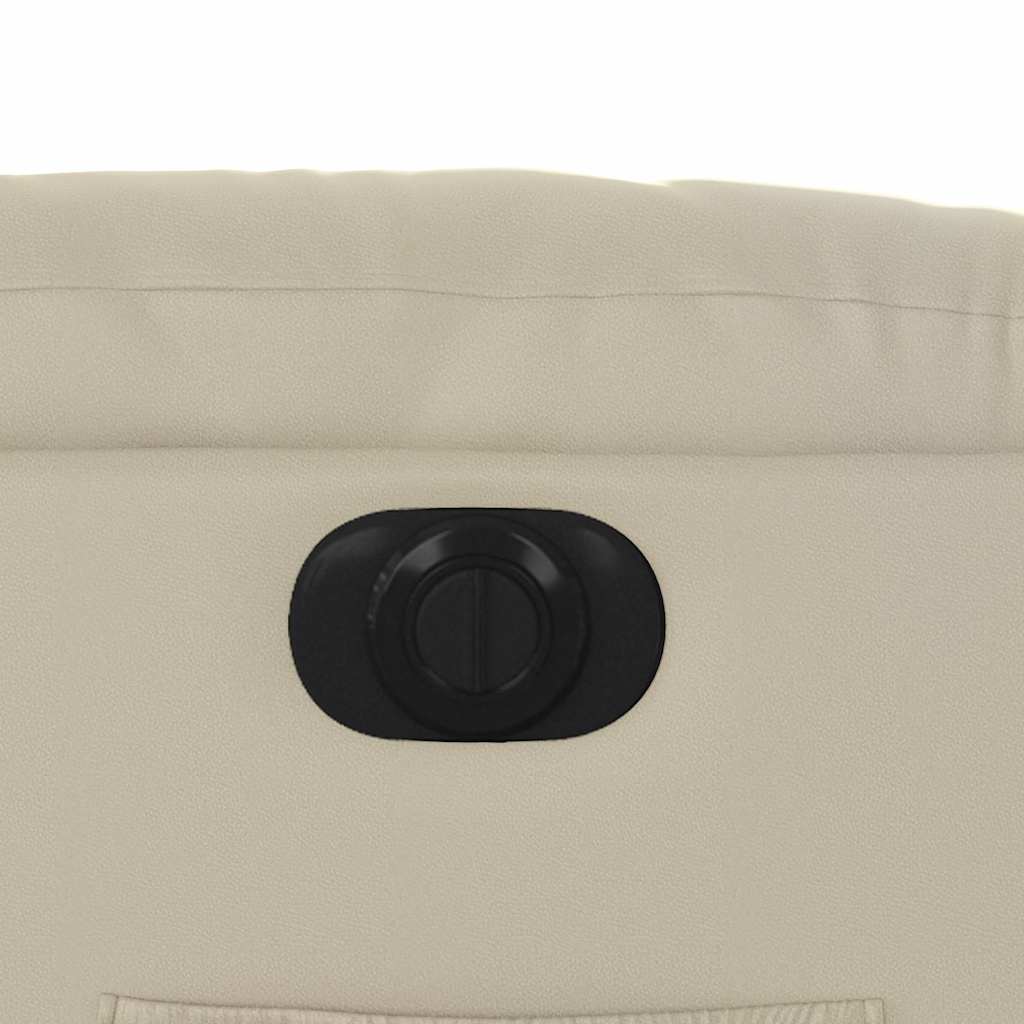 Električni naslonjač na podizanje od umjetne kože krem