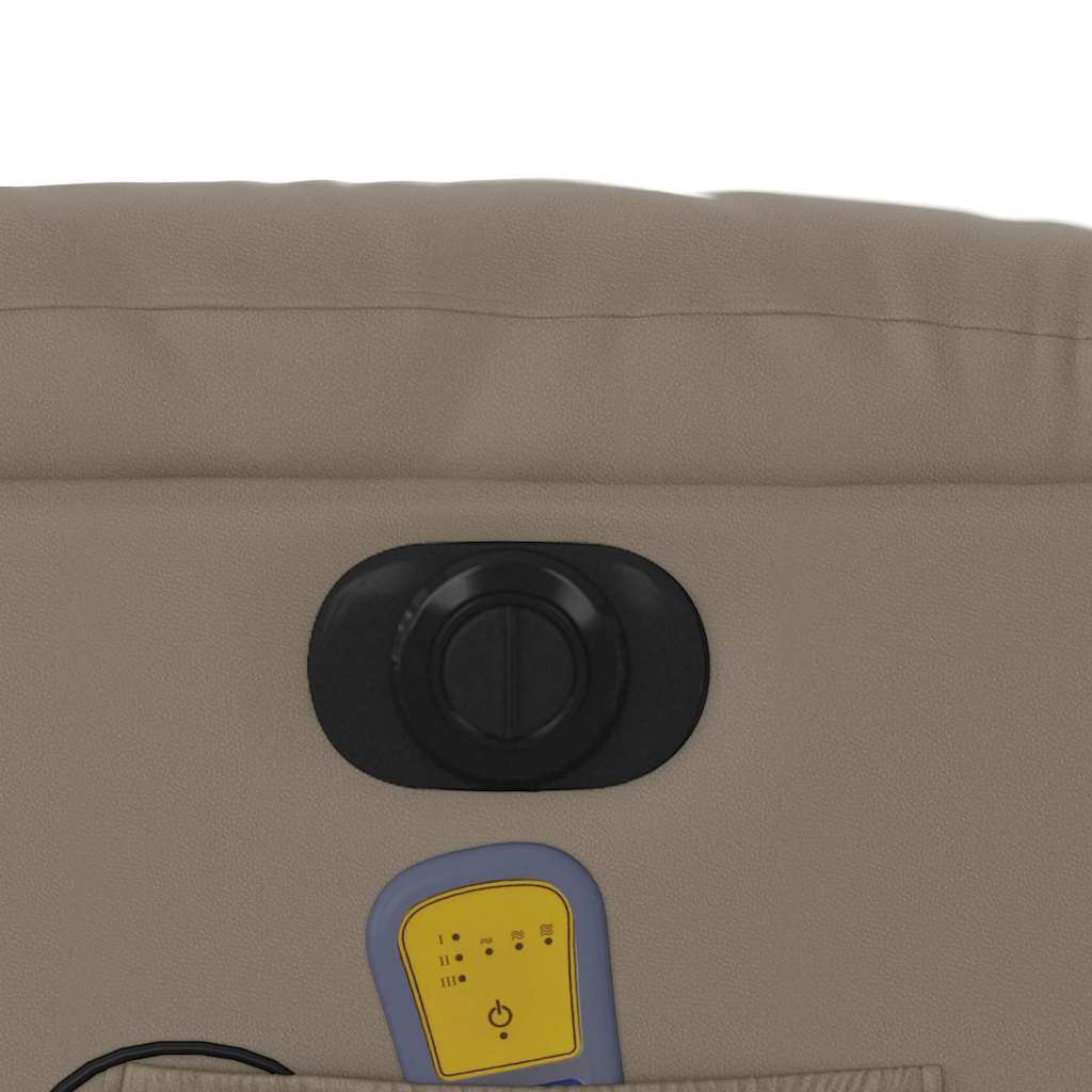 Električni masažni naslonjač na podizanje boja cappuccina
