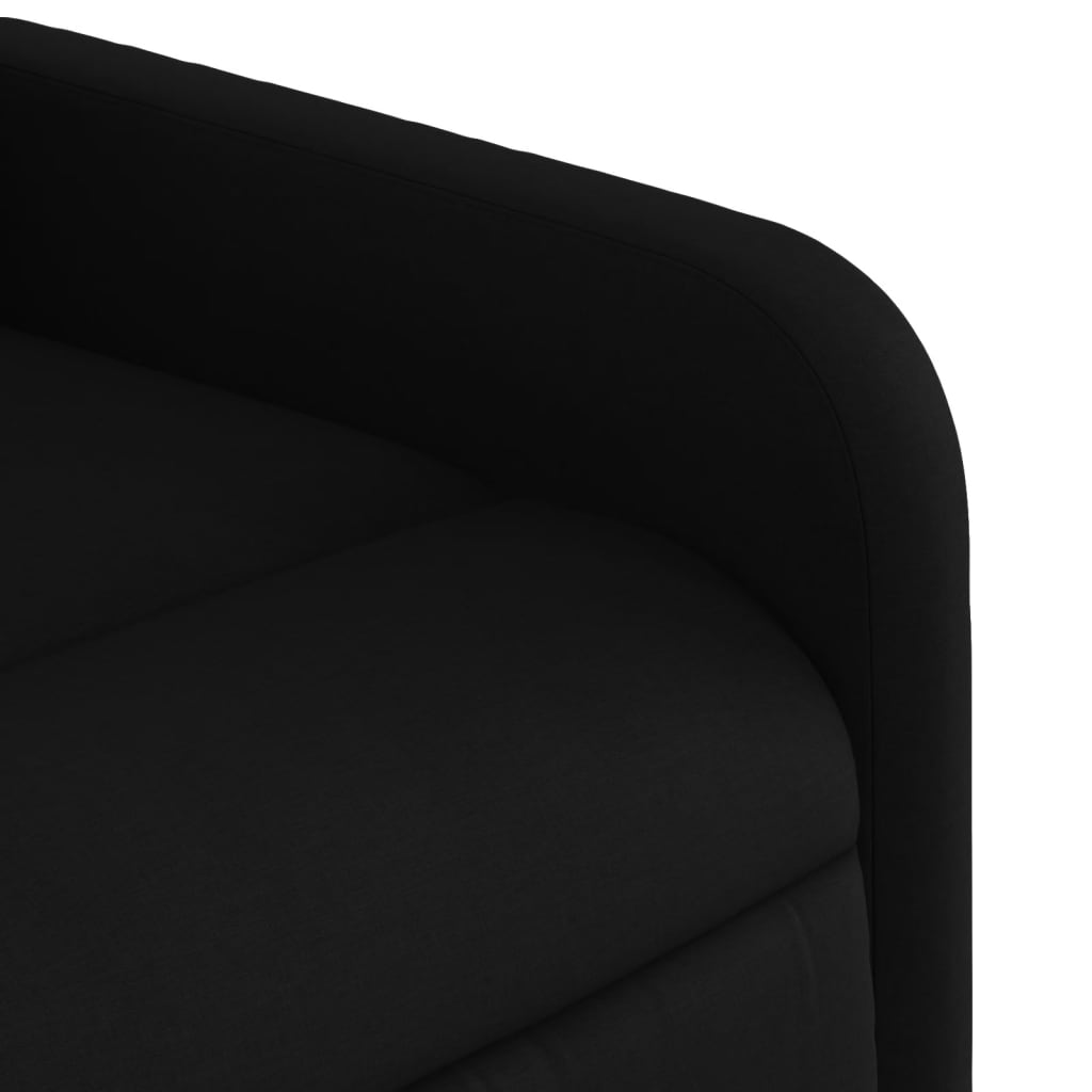 Električni masažni naslonjač od tkanine crni