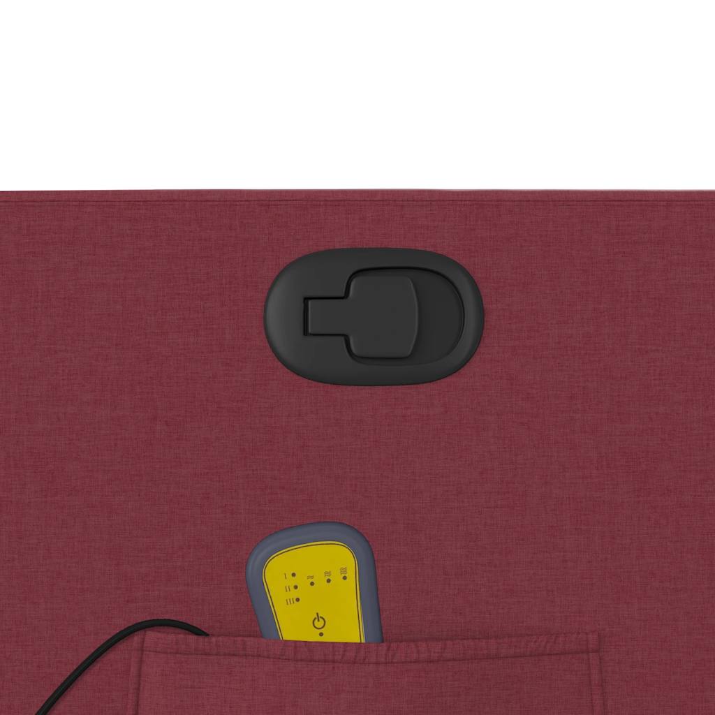 Masažni naslonjač na podizanje od tkanine crvena boja vina