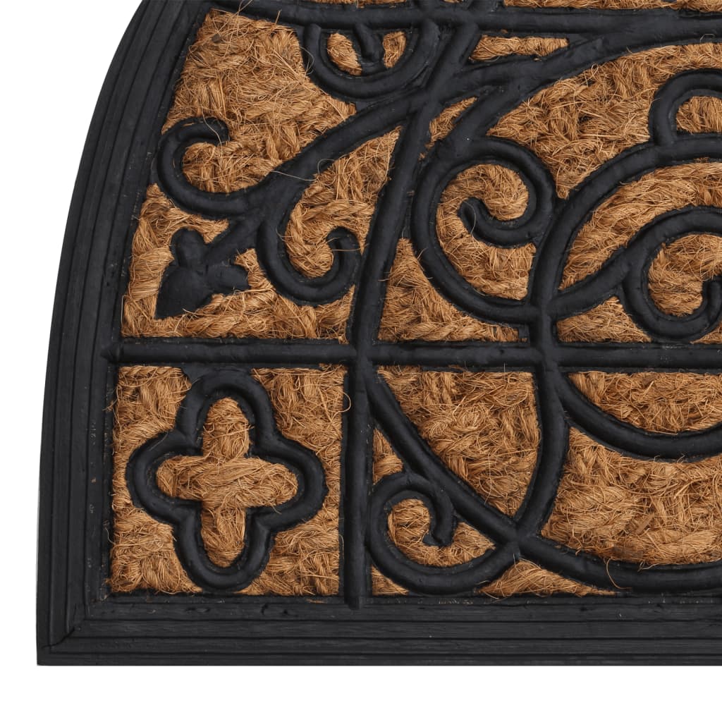Otirač poluokrugli 45 x 75 cm od gume i kokosovih vlakana