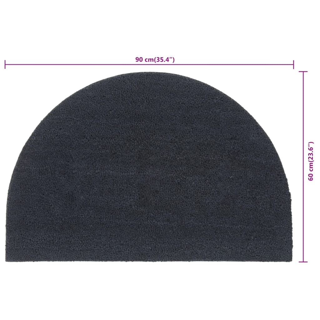 Otirač poluokrugli 60 x 90 cm čupavi od kokosovih vlakana