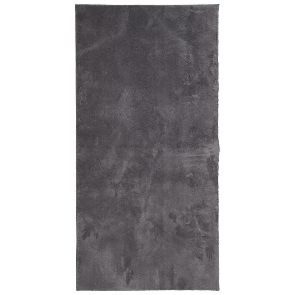 Tepih HUARTE kratkih vlakana meki i perivi antracit 100x200 cm