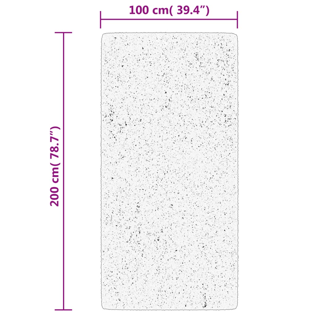 Tepih HUARTE kratkih vlakana meki i perivi antracit 100x200 cm
