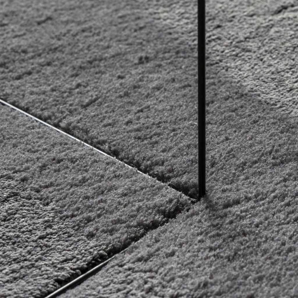Tepih HUARTE kratkih vlakana meki i perivi antracit 200x200 cm