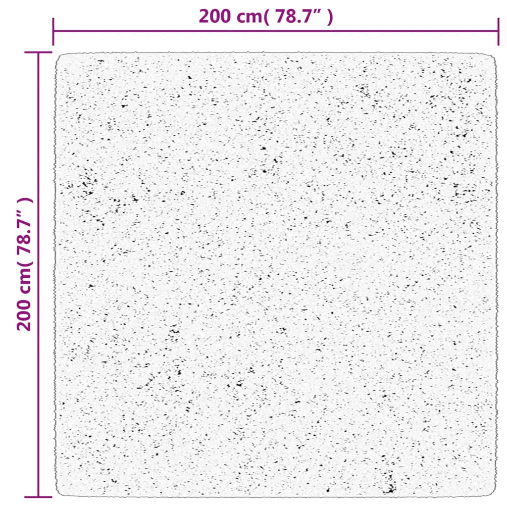 Tepih HUARTE kratkih vlakana meki i perivi antracit 200x200 cm
