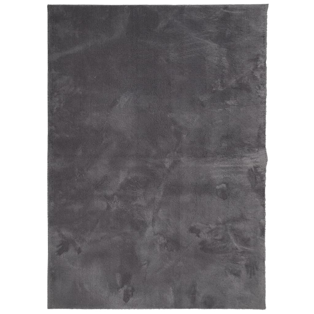 Tepih HUARTE kratkih vlakana meki i perivi antracit 200x280 cm