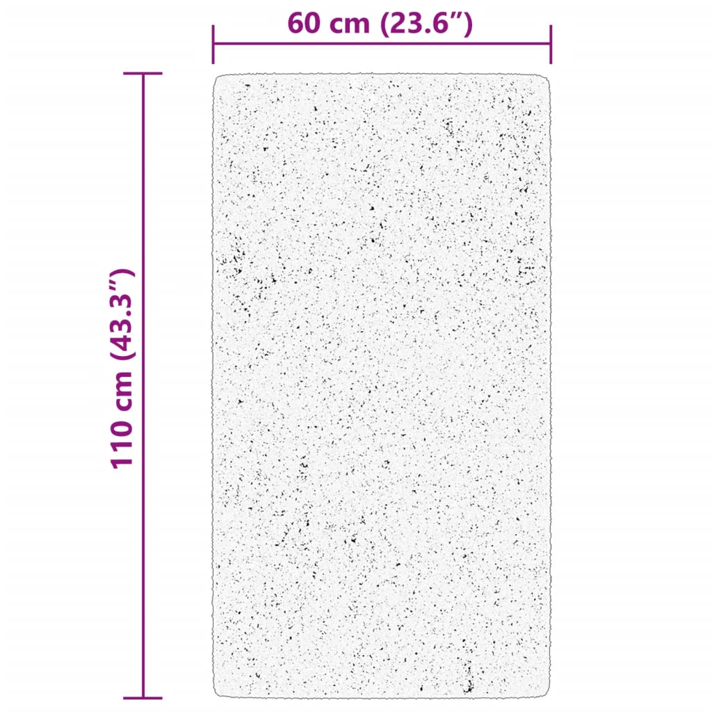 Tepih HUARTE kratkih vlakana mekani i perivi bež 60 x 110 cm