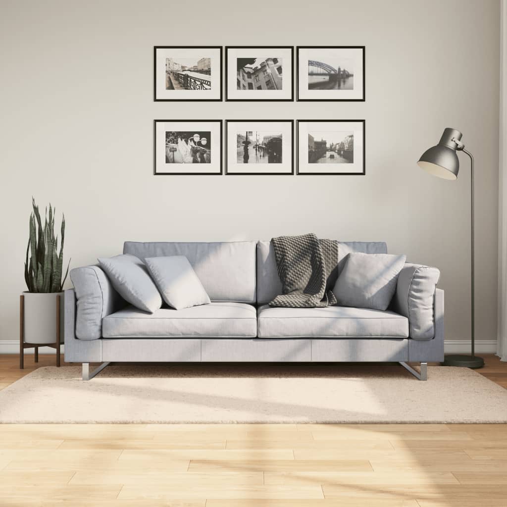 Tepih HUARTE kratkih vlakana mekani i perivi bež 100 x 200 cm
