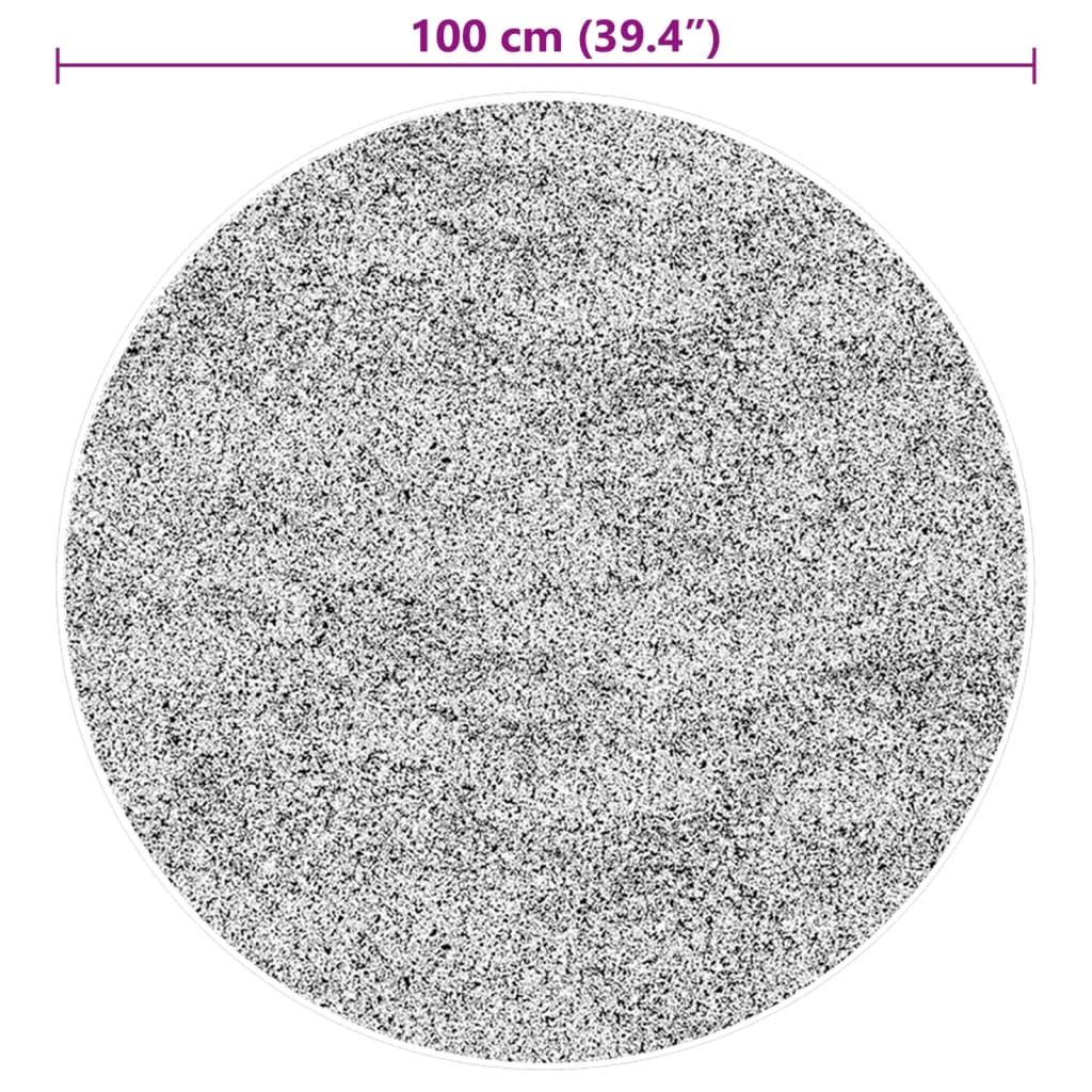 Tepih HUARTE kratkih vlakana mekani i perivi bež Ø 100 cm