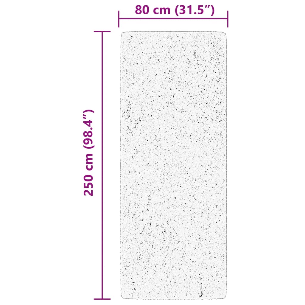 Tepih HUARTE kratkih vlakana mekani i perivi krem 80x250 cm