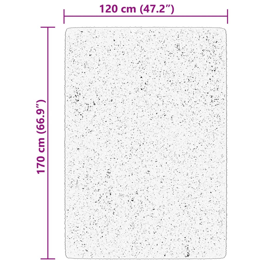 Tepih HUARTE kratkih vlakana mekani i perivi krem 120x170 cm