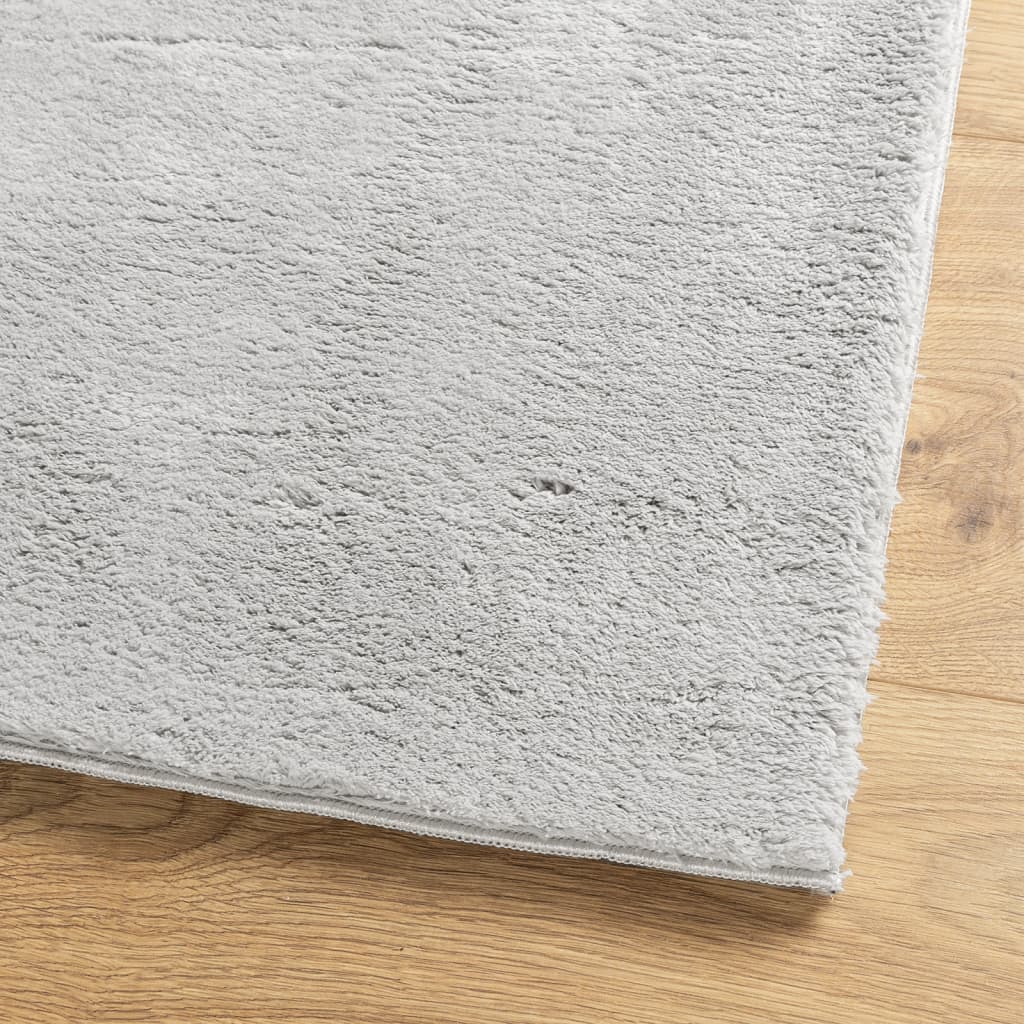 Tepih HUARTE kratkih vlakana mekani i perivi sivi 60x110 cm